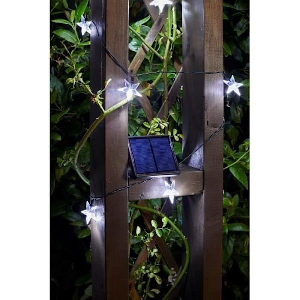 SMARDTV solar utomhus krans - Ultra 50 LED stjärnor - Cool vit - 11,8m - 2 års garanti