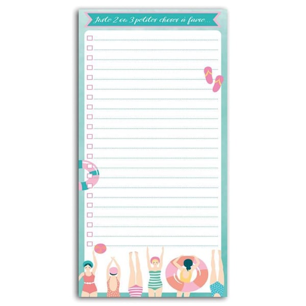 Bloc-notes - Draeger Paris - Baigneuses - 8 x 18,5 cm - 80 g/m² - Kvinde Blå