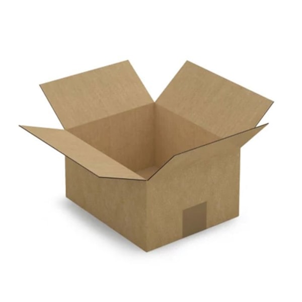 10 st packboxar 23 x 19 x 12 cm - Enkel korrugering kastanj