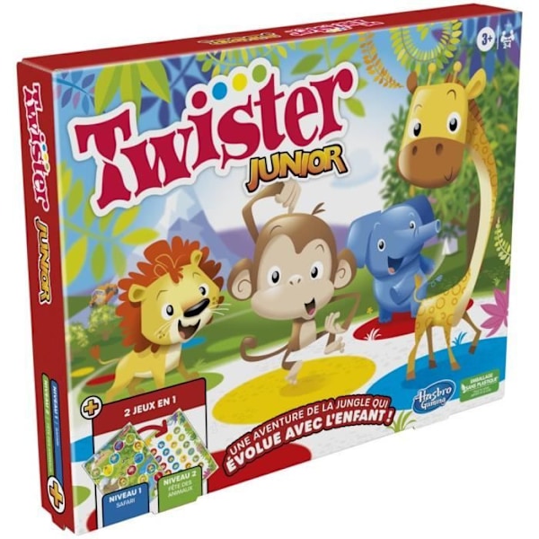 Twister Junior - vendbar 2-i-1 skalerbar måtte - Junior brætspil - Hasbro Gaming