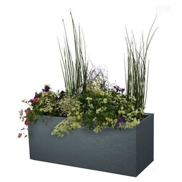 Jardinière - EDA - Graphit - 98 L - 99,5 x 39 x H. 43 cm -Grå Anthracite Kolgrå