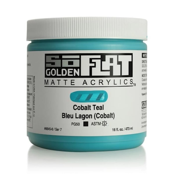 Akrüylimaalit SoFlat Golden 473 ml Laguuninsininen (Kobalt) S7
