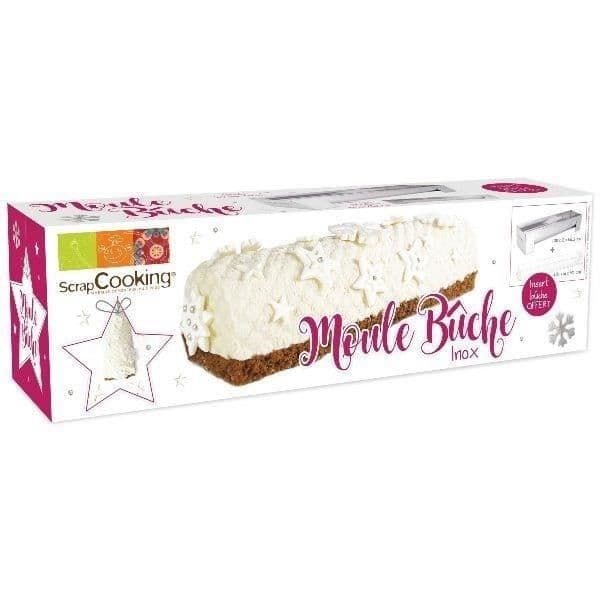 Bûcheform - SCRAPCOOKING - Inox med insats - 30x8x6.5cm grå