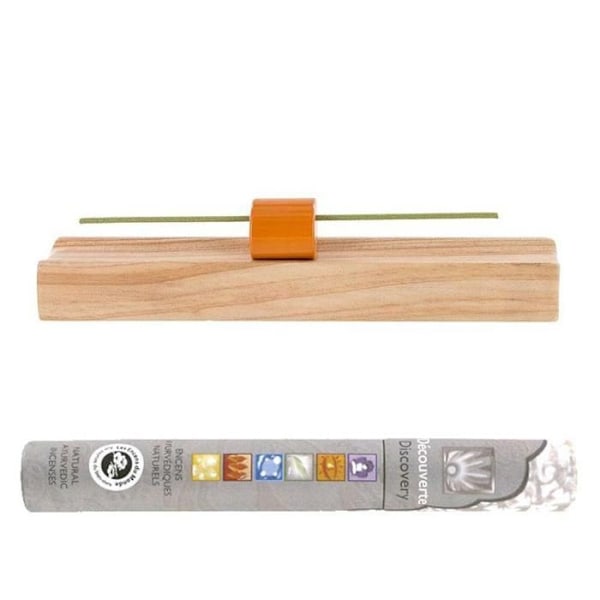 Hinoki ædeltræ røgelsesholder + 14 ayurvediske røgelsespinde Trä