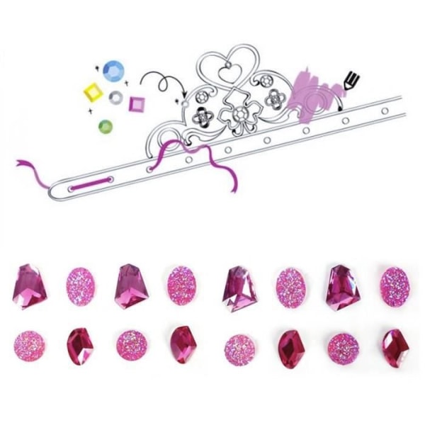 Rayher - Princess tiaras box att skräddarsy - rosa ädelstenar