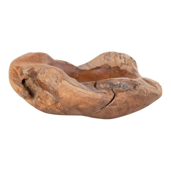 Teak skål Ø 20 x 8 cm brun