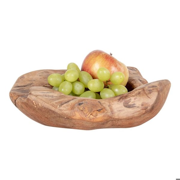 Teak skål Ø 20 x 8 cm kastanj