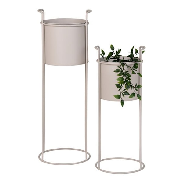 Set med 2 blomstöder i sandstål Grå