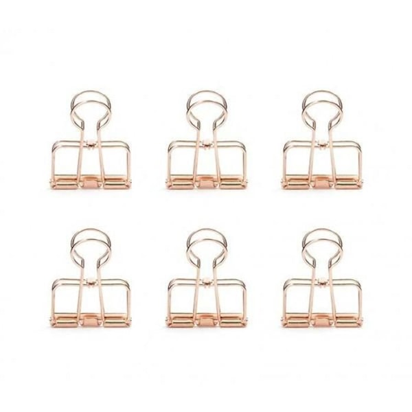 Pinces double-clip x 6 - kobberfarvet Koppar