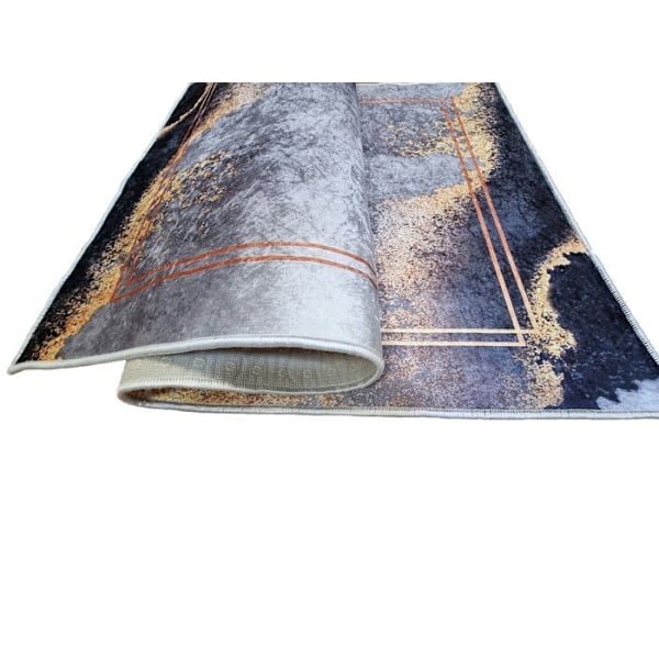 Vardagsrumsmatta - GULD - 200x290 - Polyester - Sammet - Halkfri