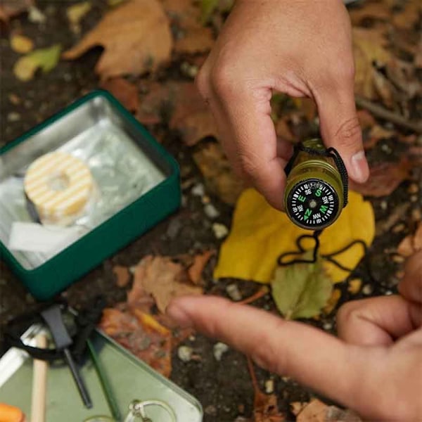Pocket Survival Kit - 30 funktioner Grön
