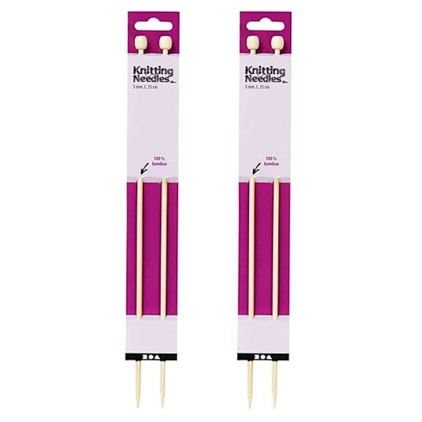 4 st bambustickor 35 cm - Ø 5 mm brun