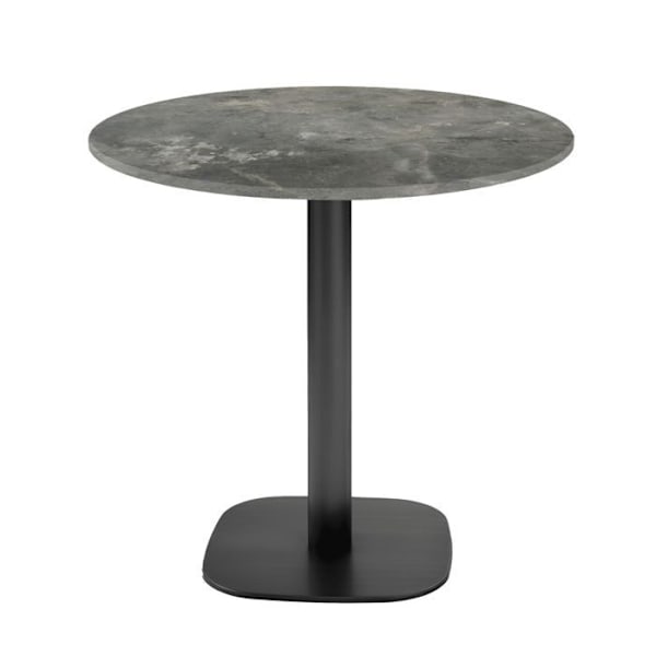 Pyöreä pöytä Ø 70 cm - Pyöreä metallinen kivimalli Grå