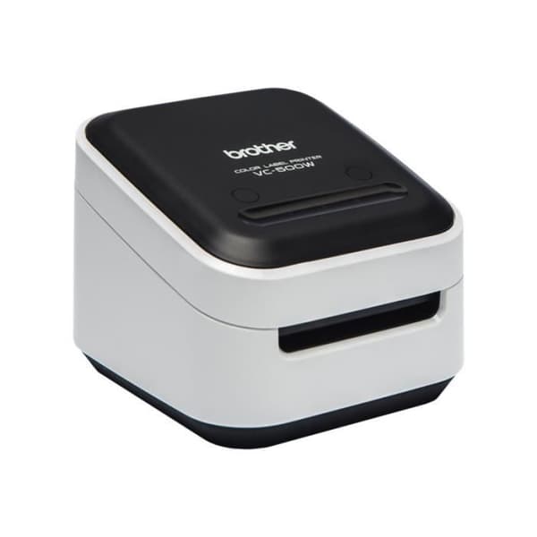 Etiketprinter - BROTHER - VC-500W - Fuldfarve - Inkluderer Wifi- og USB-interfaces Sort og hvid