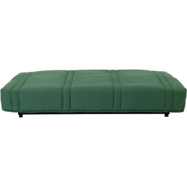 3-personers sovesofa LENA 20 - Skovgrønt bomuldsstof - Seng 125x190 cm - L193 x D92 x H93 cm skog grön