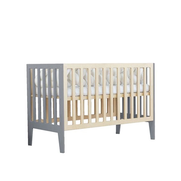 KIPPY spjälsäng 60 x 120 grå och naturlig Grå