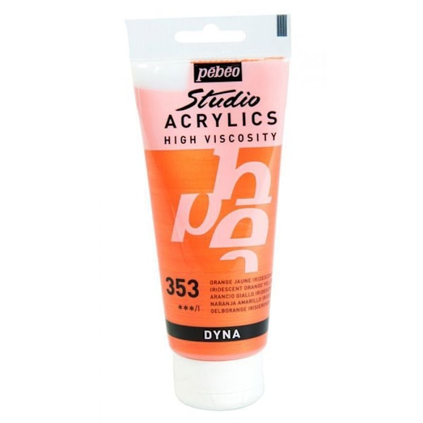 Akrilik - PEBEO - Dyna Orange Jaune - 100ml - Hög viskositet - Satiné orange och gul