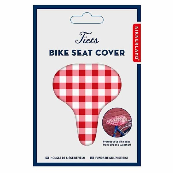 Cykelsätesöverdrag - Gingham Print Röd