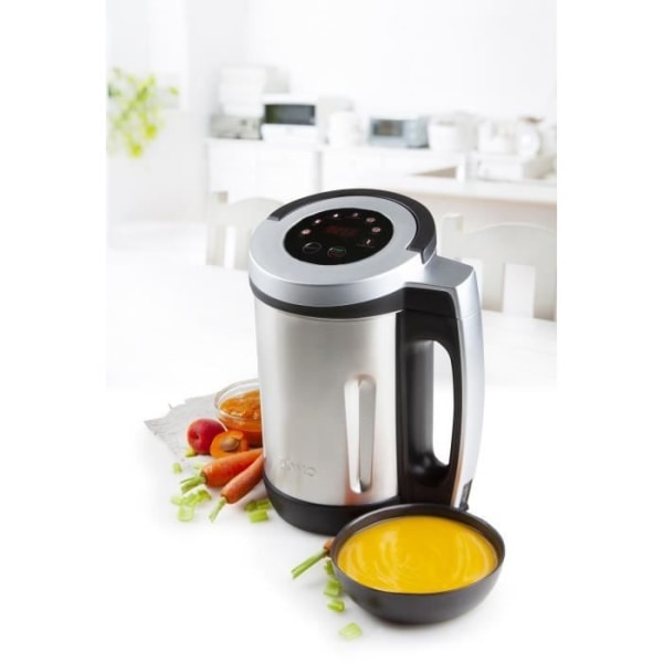 DOMO opvarmet blender – grå – 2,2 L – 7 programmer – 1000 Watt – DO716BL