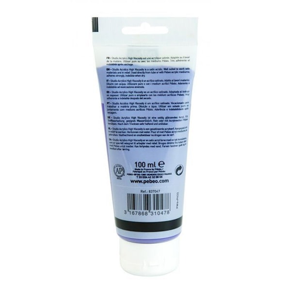 Akrylmaling - Pébéo - Studio - Cobalt Violet - 100 ml - Satin Kobolt lila