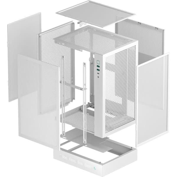 Boet uden strømforsyning - DEEPCOOL CH170 Digital - Mini tårn - Format M-ITX - Hvid