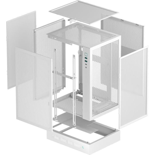 Chassi utan strömförsörjning - DEEPCOOL CH170 Digital - Mini torn - Format M-ITX - Vit