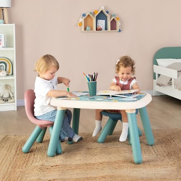 Pieni Smoby - Lasten tuoli vaaleanpunainen - Puhalletut jalat - Sisä- ja ulkokäyttöön - UV-suojattu Rosa