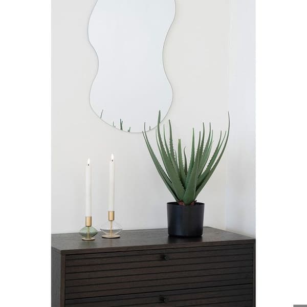 Aloe Vera kunst i træ højde 51cm grøn. Grön