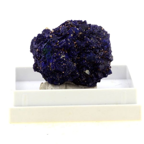 Sten og mineraler. Chessylit (Azurit). 103,5 øre. Chessy-les-Mines, Frankrig.