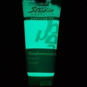 Gelfosforescerende - PEBEO - Turkis - 100 ml - Absorberer lys - Fosforescerende i mørke