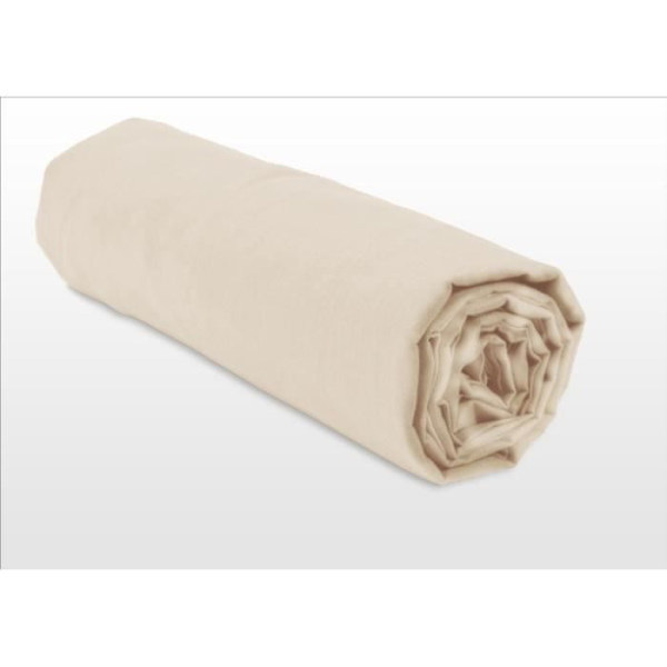 Tilpasning lagen - 100% bomuld - 140 x 190 + hat 25 cm - DEJLIGT HJEM Ljusbeige