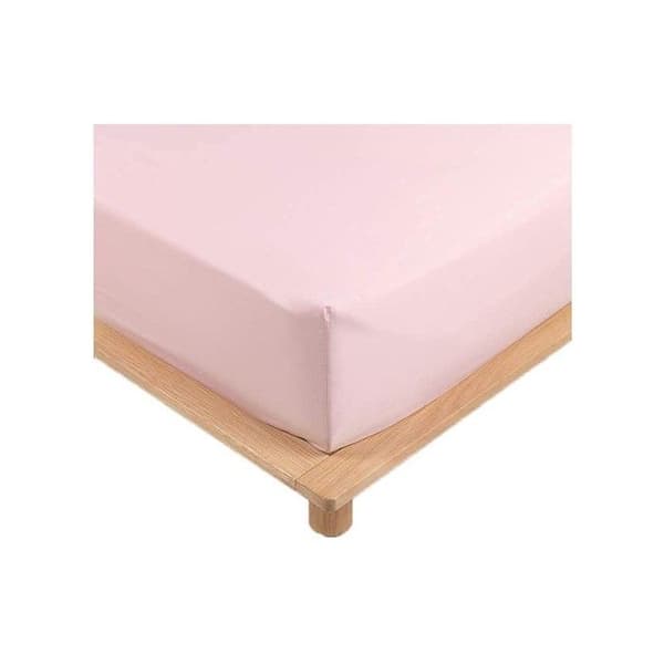 Draps Housse - PROMO LINGE - LIA - Percale av Bomull 78trådar - 190x140cm - Rosa Ros
