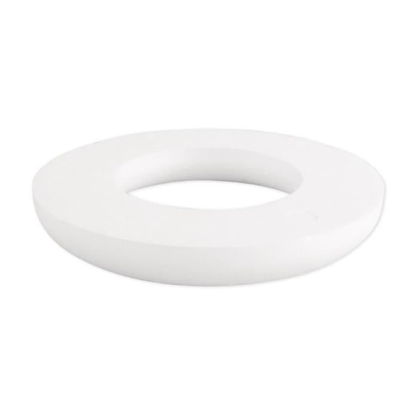 Fladt ring i polystyren, 17 cm ø Vit