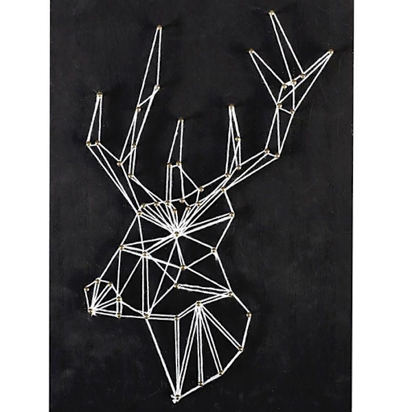 String Art Box - Blackboard Deer wire art 30 x 22 cm Svart