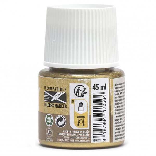 Encre Aquarelle - PEBEO - Colorex - 45 ml - Guld Riche - Mixte Rik guld
