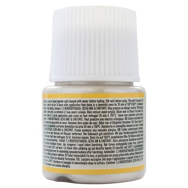 Porcelænsmaling - PEBEO - P150 - 45 ml - Perlehvid - Modstandsdygtighed 150°C Vit