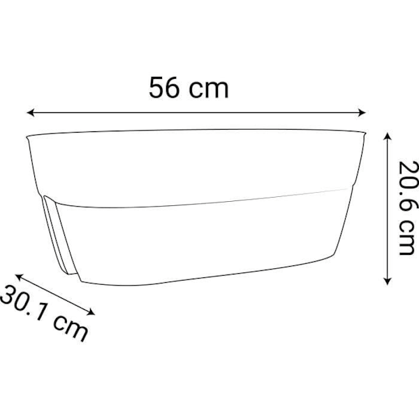 EDA Jardinière Cavalière OSAKA 19,5 L - Vihreä lauri - Kiinnitysjärjestelmä - Parvekkeille ja kaiteille Grön