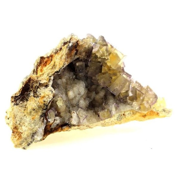 Stenar och mineraler. Flusspat. 1173,5 cent. Valzergues, Aveyron, Occitanie, Frankrike..