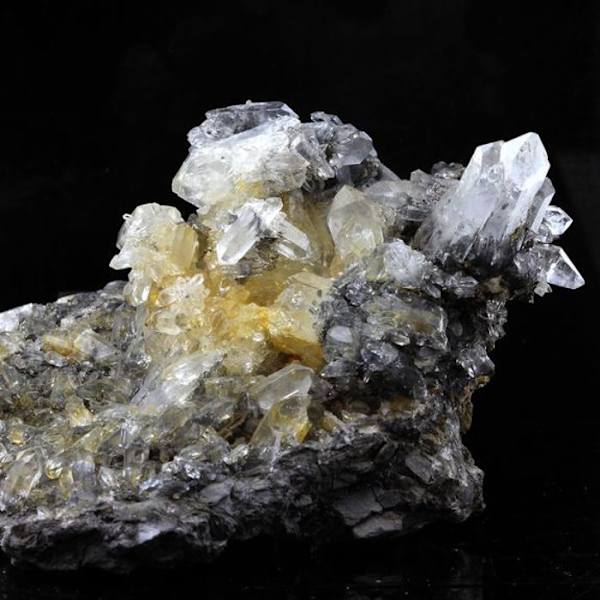 Sten og mineraler. Kvarts, Klorit. 873,5 øre. Lauzière-massivet, Savoie, Frankrig..