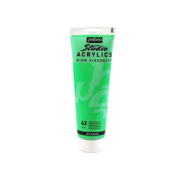Akrylfärg - PEBEO - Studio High Vicosity - 250 ml - Cadmiumgrön - Matt Finish Kadmiumgrön