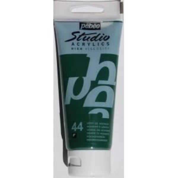 Akryylimaali - Pébéo - Studio - Hooker Green - 100 ml - Satiini - Sekoitettu Hooker's Green