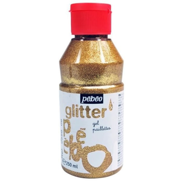 Glittergel med glänsande finish - Guld - 250 ml