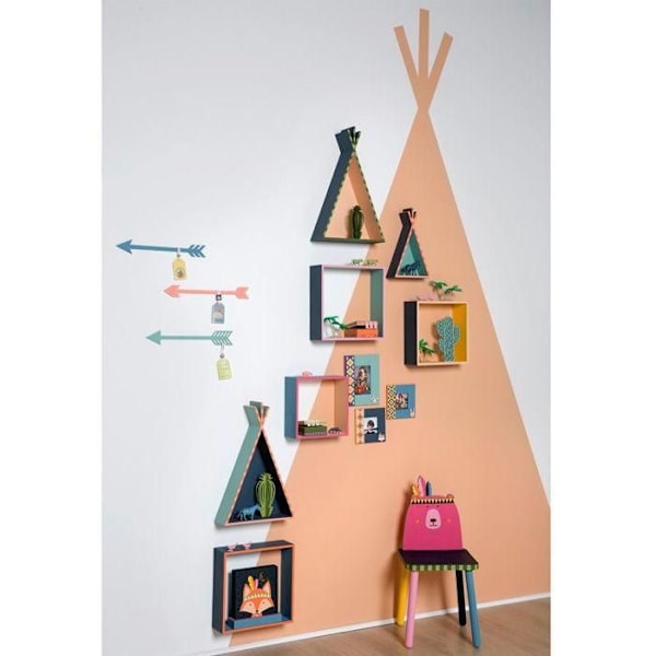 Tipi-puuhylly 2 kappaletta Beige