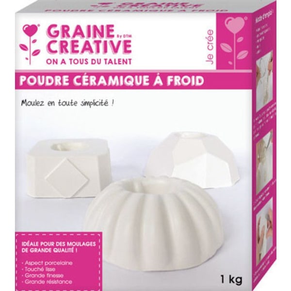 Kallt keramiskt pulver - 1 kg låda Vit