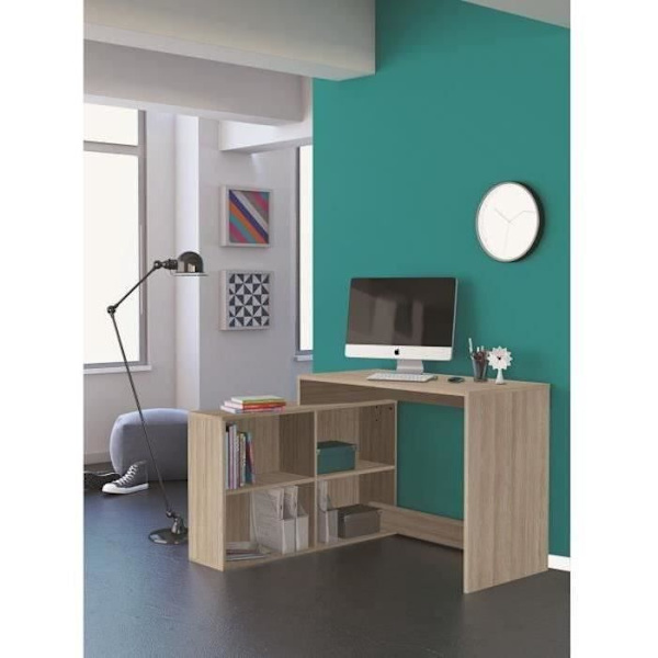 DEMEYERE Moderne hjørneskrivebord Shannon eg indretning - L 112 cm - NAGANO Shannon ek dekor