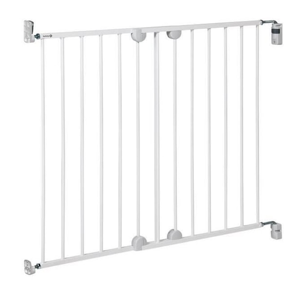 SAFETY 1ST Wall-fix utdragbar skyddsgrind, bredd från 62 till 102 cm, från 6 till 24 månader, vit metall, väggmontering 2 Vit