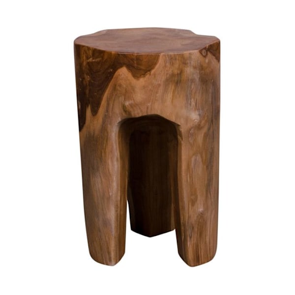 3-bent pall 26x26x40 cm i brun teak kastanj