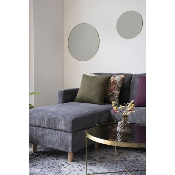 House Nordic Daisy Round Mirror Brass