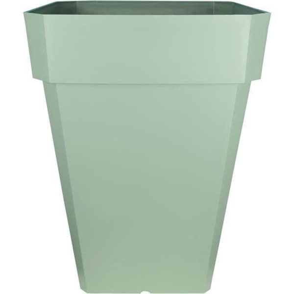 RIVIERA SOLEILLA neliönmuotoinen kukkalaatikko - Muovi - Korkeus 53 cm - Savivihreä