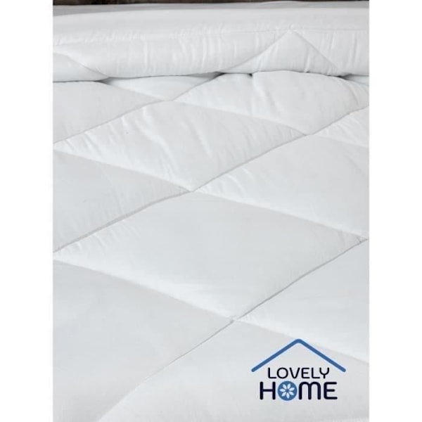 Tempereret dyne 350gr/m² Anti-Mite LOVELY HOME - 240x260 cm - Hvid Vit